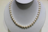 8.5-9mm Freshwater Pearl Necklace Round Beads 17.5INCH