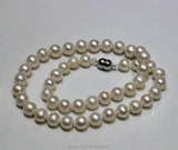 8.5-9mm Freshwater Pearl Necklace Round Beads 17.5INCH