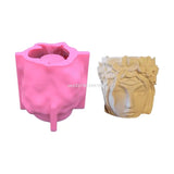 3D Girl Head Flowerpot UV Epoxy Mold Succulents Vase Planter
