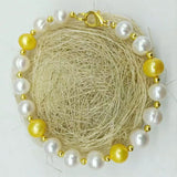 Yellow Freshwater Cultured Pearl Bracelet 7.5 Inch Jewelry