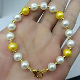 Yellow Freshwater Cultured Pearl Bracelet 7.5 Inch Jewelry
