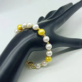 Yellow Freshwater Cultured Pearl Bracelet 7.5 Inch Jewelry