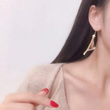 Fan-shaped Tassel Pearl Earrings 14K Filled 925 Silver Ear Hook