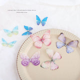 Colorful Chiffon Butterfly Patch Sticker for Hair Accessories