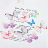 Colorful Chiffon Butterfly Patch Sticker for Hair Accessories