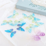 Colorful Chiffon Butterfly Patch Sticker for Hair Accessories