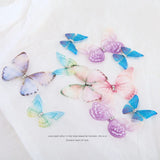 Colorful Chiffon Butterfly Patch Sticker for Hair Accessories
