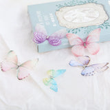 Colorful Chiffon Butterfly Patch Sticker for Hair Accessories