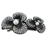 Camellia Flowers Hair Barrette Clip Rhinestones Ornament Tiara
