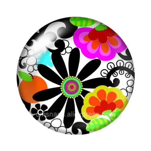 Mixed Round Glass Cabochons for Jewelry Making Findings