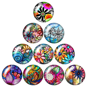 Mixed Round Glass Cabochons for Jewelry Making Findings
