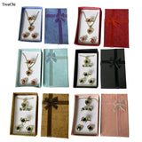 Paper Ring Jewelry Storage Box Set Earring Pendant Organizer Display