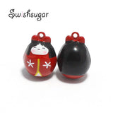Lovely Doll Girl Cartoon Jingle Bells Charm Pendant Bracelet Necklace
