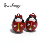 Lovely Doll Girl Cartoon Jingle Bells Charm Pendant Bracelet Necklace