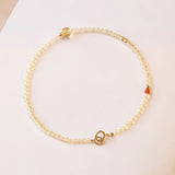14k Natural Citrine & Agate Beaded Bracelet for Women YBR628
