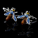 Bee Cufflinks for Men Daily Crystal Enamel French Shirts Business Cuff Links