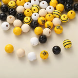 Bee Wooden Beads Yellow Bee Loose Spacer Beads DIY Crafts Bracelet Jewelry