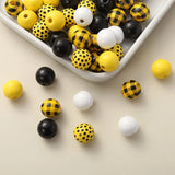 Bee Wooden Beads Yellow Bee Loose Spacer Beads DIY Crafts Bracelet Jewelry