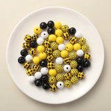 Bee Wooden Beads Yellow Bee Loose Spacer Beads DIY Crafts Bracelet Jewelry