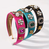 Baroque Rhinestone Crystal Headband Simulated Pearl Wide Hair Band