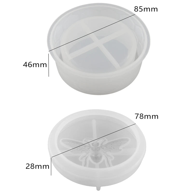 Honey Jewelry Storage Box Silicone Mold for DIY Epoxy Resin Casting