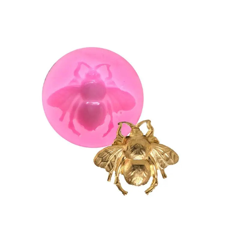 Bee Shaped Nail Art Pendant Silicone Mold for Resin Crafts