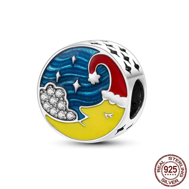 925 Silver Bee SunFlower Heart Charm Bead for Bracelet