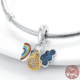 925 Silver Bee SunFlower Heart Charm Bead for Bracelet