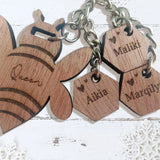 Personalized Wooden Keychain with Name Engraving