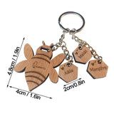 Personalized Wooden Keychain with Name Engraving