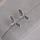 Vintage Bees Stud Earrings 925 for Women and Girls