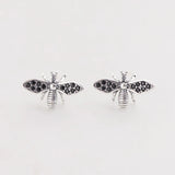 Vintage Bees Stud Earrings 925 for Women and Girls