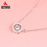 Beating Zircon 925 Silver Pendant Necklace for Women
