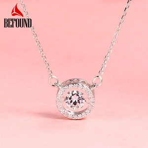 Beating Zircon 925 Silver Pendant Necklace for Women