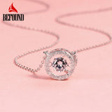 Beating Zircon 925 Silver Pendant Necklace for Women