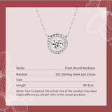 Beating Zircon 925 Silver Pendant Necklace for Women