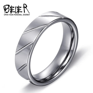 Beier 6mm Tungsten Ring Polished Men's Wedding Ring W013