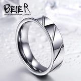 Beier 6mm Tungsten Ring Polished Men's Wedding Ring W013