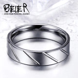 Beier 6mm Tungsten Ring Polished Men's Wedding Ring W013