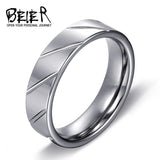 Beier 6mm Tungsten Ring Polished Men's Wedding Ring W013