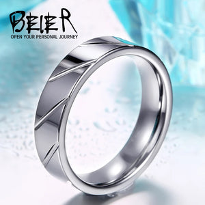 Beier 6mm Tungsten Ring Polished Men's Wedding Ring W013