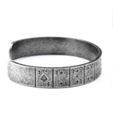 316L Stainless Steel Chinese Mahjong Thirteen Ancient Men's Open Bracelet