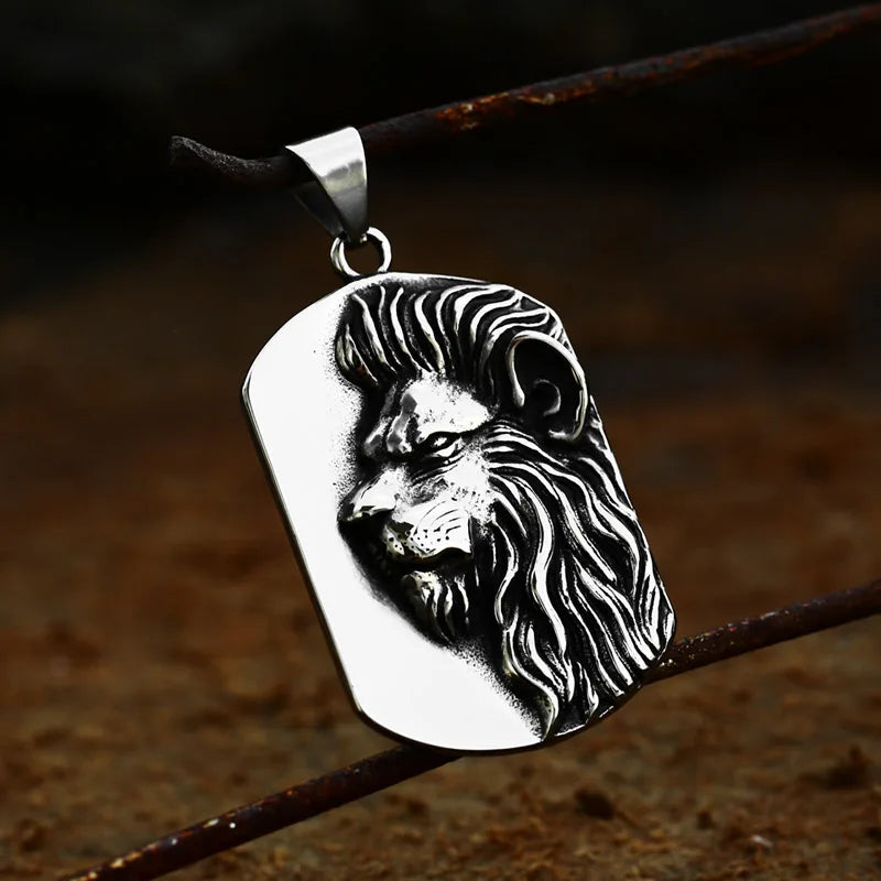 316L Stainless Steel Eagle Chasing Lion Snake Pendant