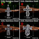 Beier Stainless Steel Jesus Cross Pendant Necklace