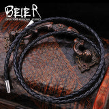 Beier 316L Stainless Silicone Leather Necklace Jewelry