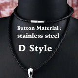 Beier 316L Stainless Silicone Leather Necklace Jewelry