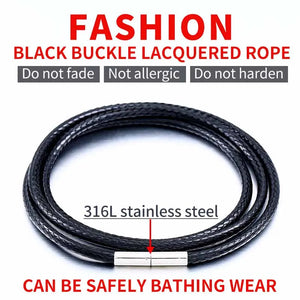 Beier 316L Stainless Silicone Leather Necklace Jewelry