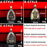 316L Stainless Steel Rulai Guanyin Pendant Necklace Jewelry