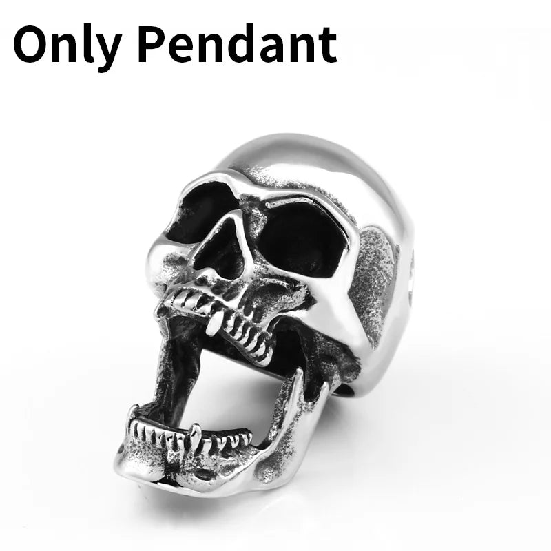 316L Stainless Steel Goat Skull Necklace