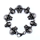 Beier 316L Stainless Steel Skull Men's Bracelet Punk Retro Jewelry
